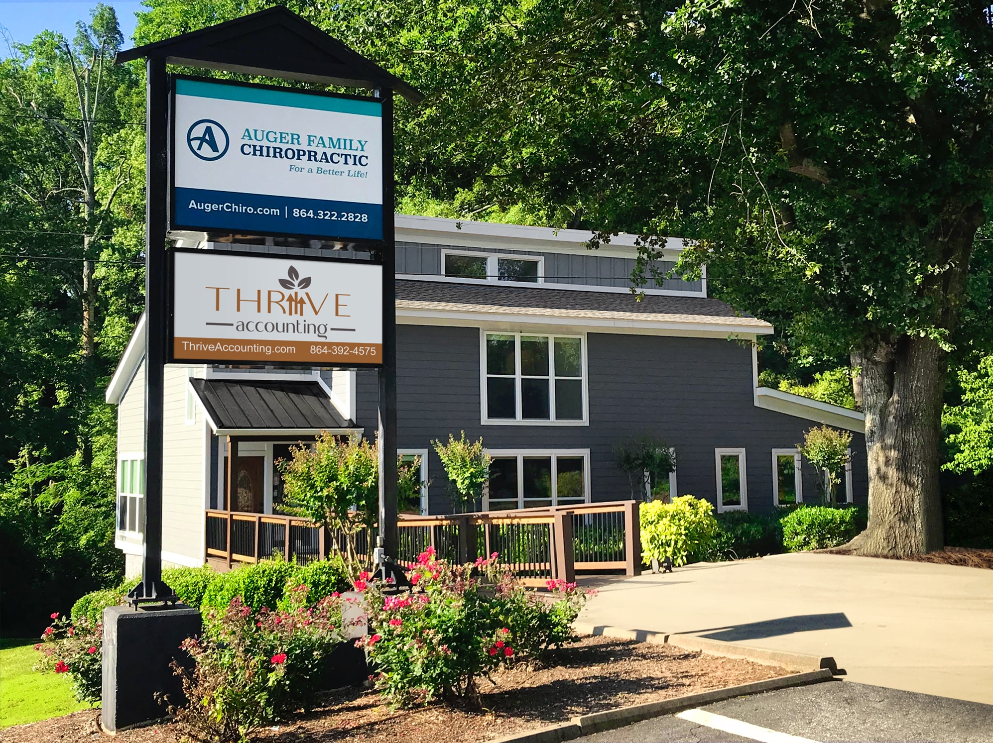 Thrive Accounting Solutions office building at 1315 Haywood Rd, Greenville, SC